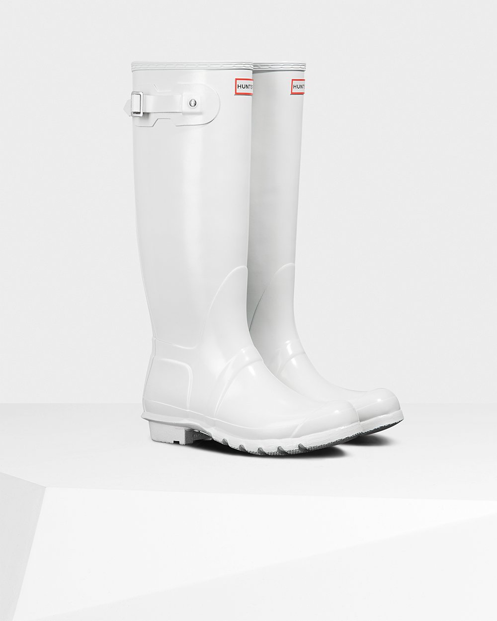 Galochas Altas Hunter Feminina Branco - Original Gloss - 65CGMTQUB